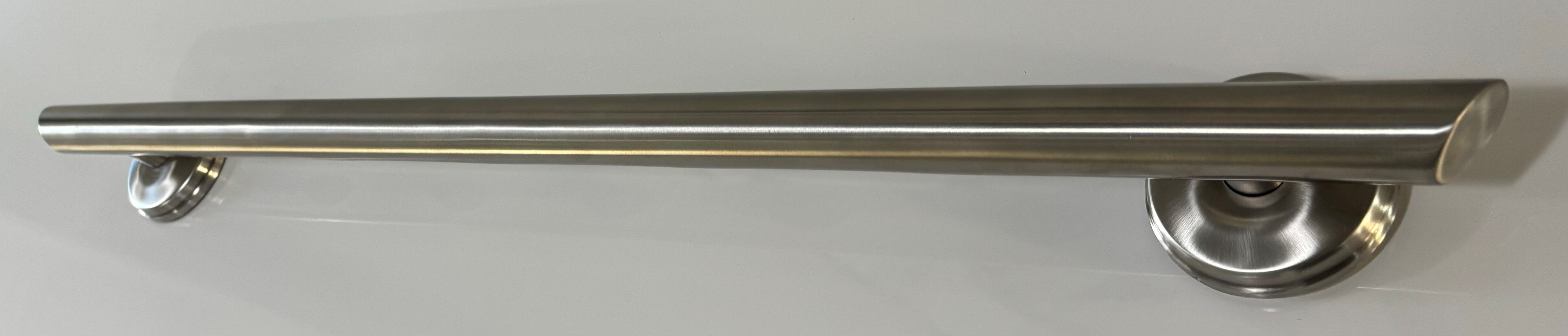 Grabcessories by LiveWell 32" Straight Dec Grab Bars with Angled Ends, Long Grip & FREE MOUNT DADDY HOLLOW WALL ANCHORS (2)