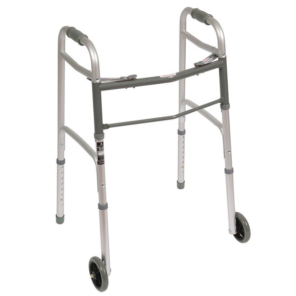 Direct Supply® Portable Folding Walker with Wheels