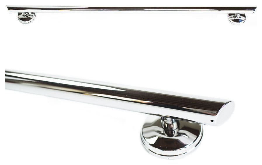 Grabcessories Decorative 41" Straight Grab Bar, Slanted Ends & Long Rubber Nubby Grip - Model: 36000