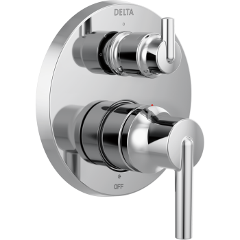 Bathcessories by LiveWell Delta Two Handle Monitor® Shower Valve Trim with 3-Setting Integrated Diverter. Chrome