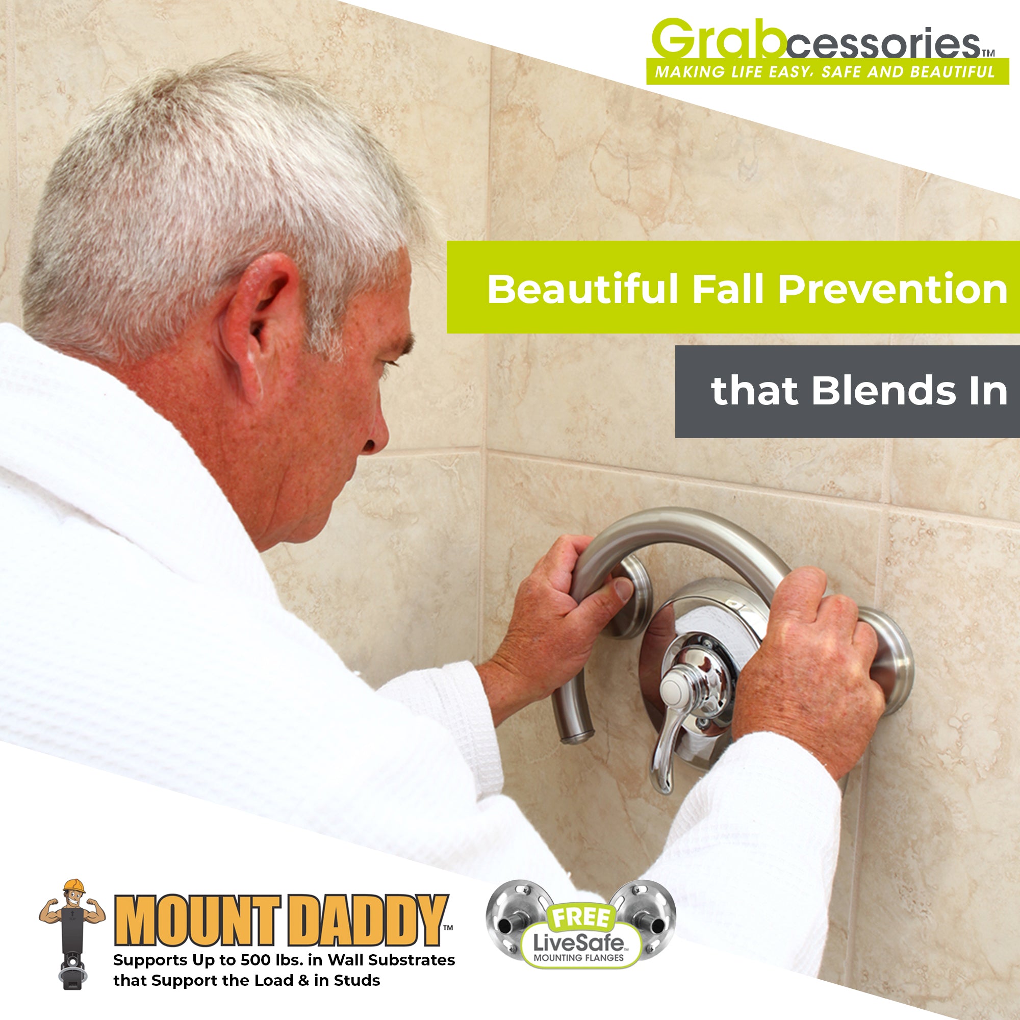 Grabcessories by LiveWell Grab Bars Fall Prevention That Blend In