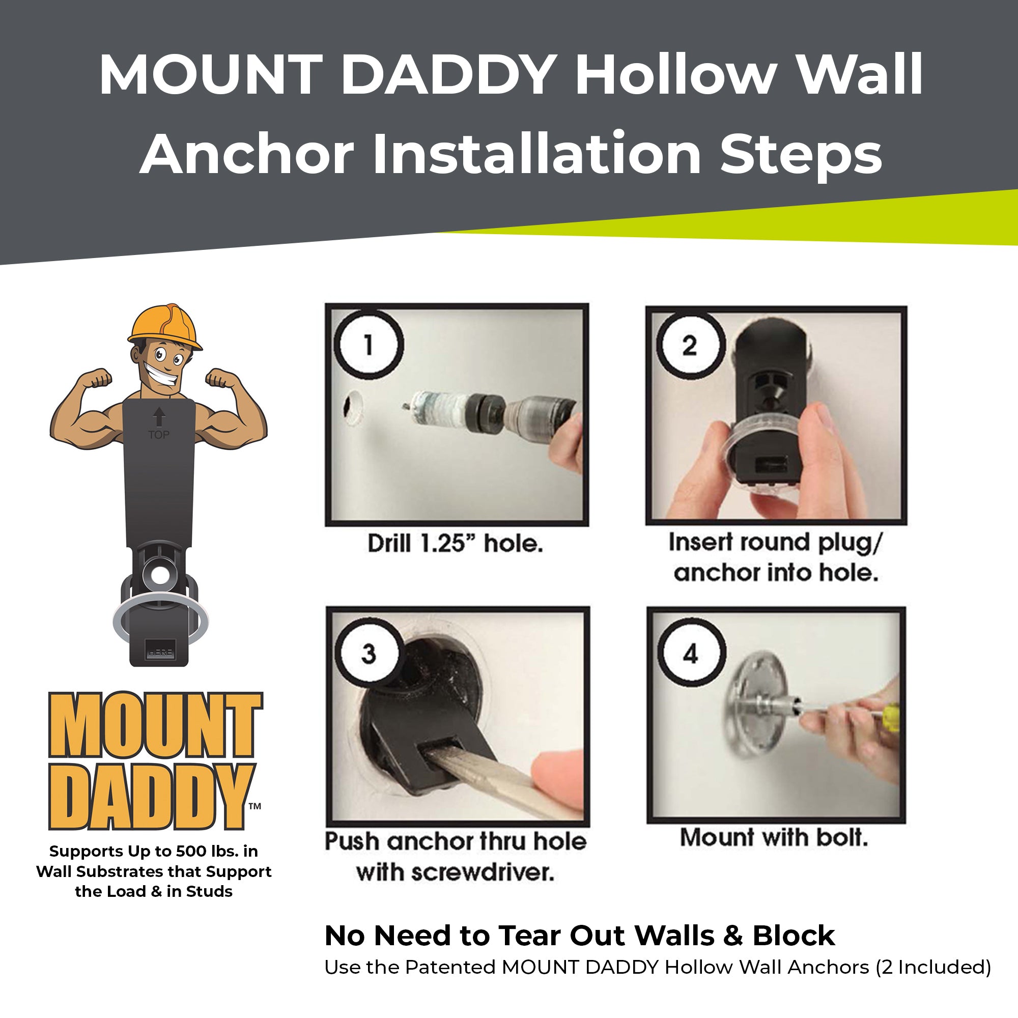 Grabcessories Decorative Special 29" Straight Grab Bar w/ Slanted Ends & Long Rubber Nubby Grip