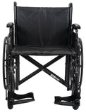 Panacea® Heavy-Duty Wheelchair, Vinyl - Seat Width: 22 in Seat Depth: 18 in Armrest Style: Removable Desk Front Rigging Style (Swingaway Footrest or Extending Legrest Option)