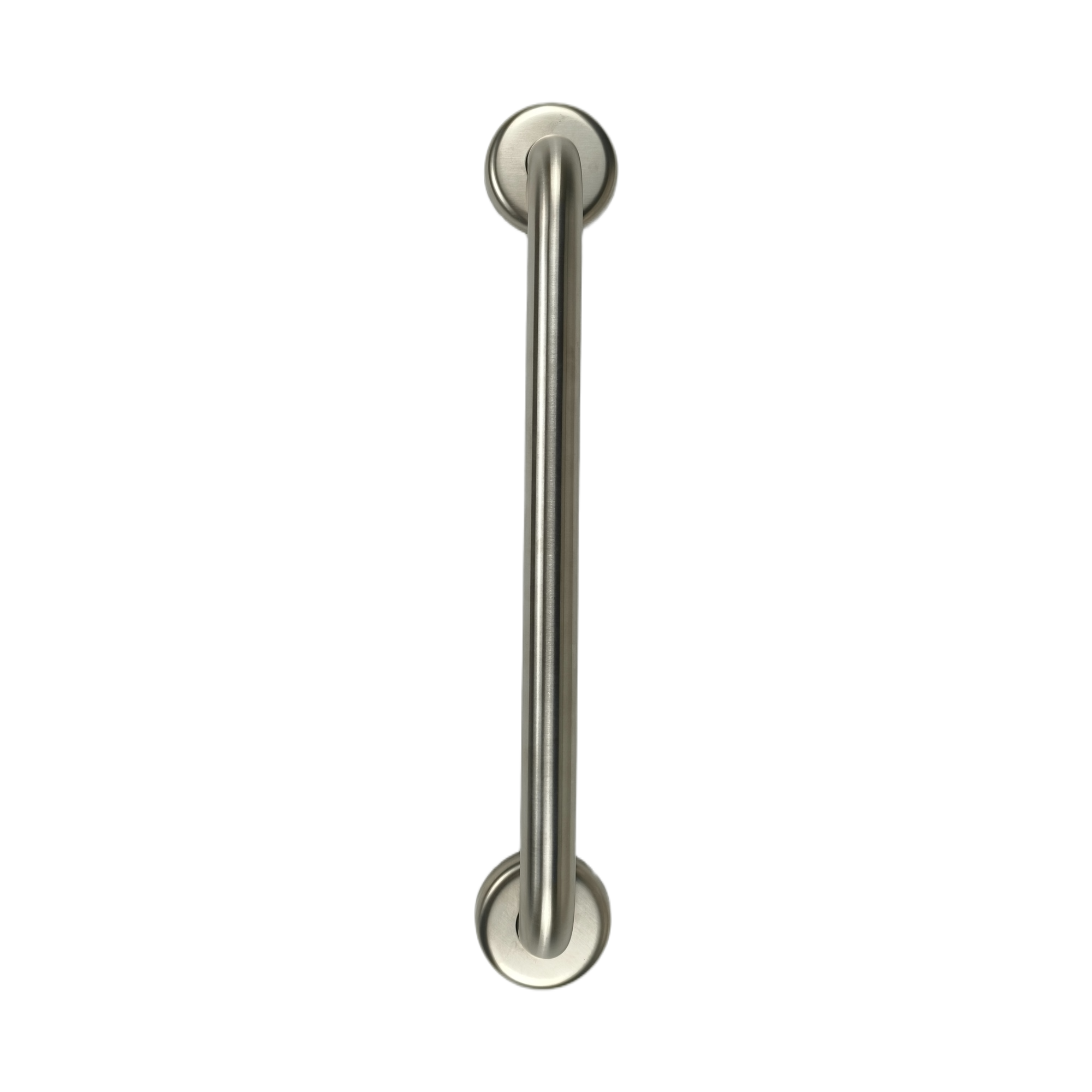 Grabcessories by LiveWell 18" ADA Compliant Grab Bars with EZ Clean Rubber Nubby Grips & EZ Install Flange Hole Pattern 1-1/4" Diameter with Twist Covers & 6 Screws