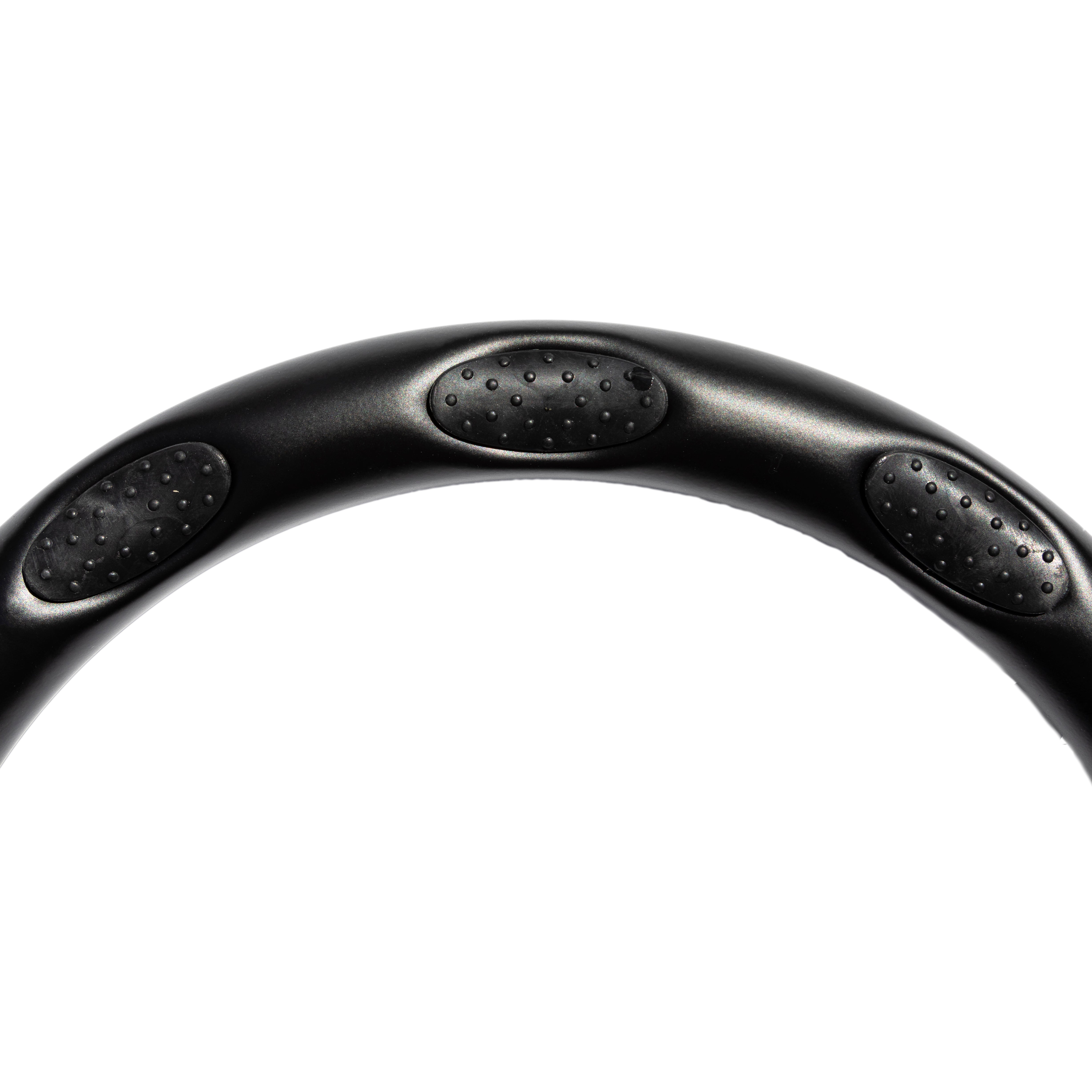 Grabcessories by LiveWell 2-in-1 tub/shower grab bars ring in modern bathroom, matte black grips