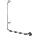 LiveWell 30 in. x 30 in. ADA Compliant L- Shaped Grab Bar in Satin Stainless Steel with Smooth Grip - 10 Pack