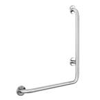 LiveWell 30 in. x 30 in. ADA Compliant L- Shaped Grab Bar in Satin Stainless Steel with Smooth Grip - 10 Pack
