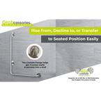 LiveWell 30 in. x 30 in. ADA Compliant L- Shaped Grab Bar in Satin Stainless Steel with Smooth Grip - 10 Pack