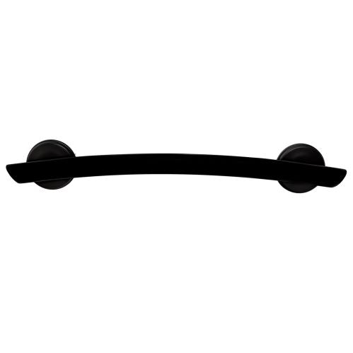 Grabcessories by LiveWell 16 inch curved contemporary grab bars in matte black with hollow wall anchors