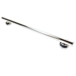 24 inch Straight Decorative Grab Bar with Capped Ends, Multiple Nubby Rubber Grips and FREE LiveSafe Anchors (2)