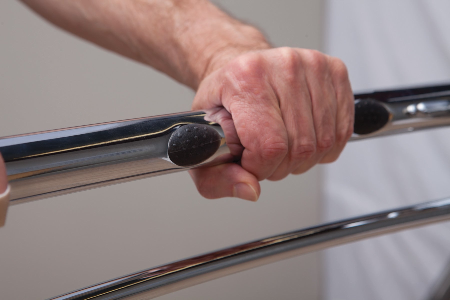 Grabcessories by LiveWell 2-in-1 grab bars towel bar in stylish bathroom showing grips
