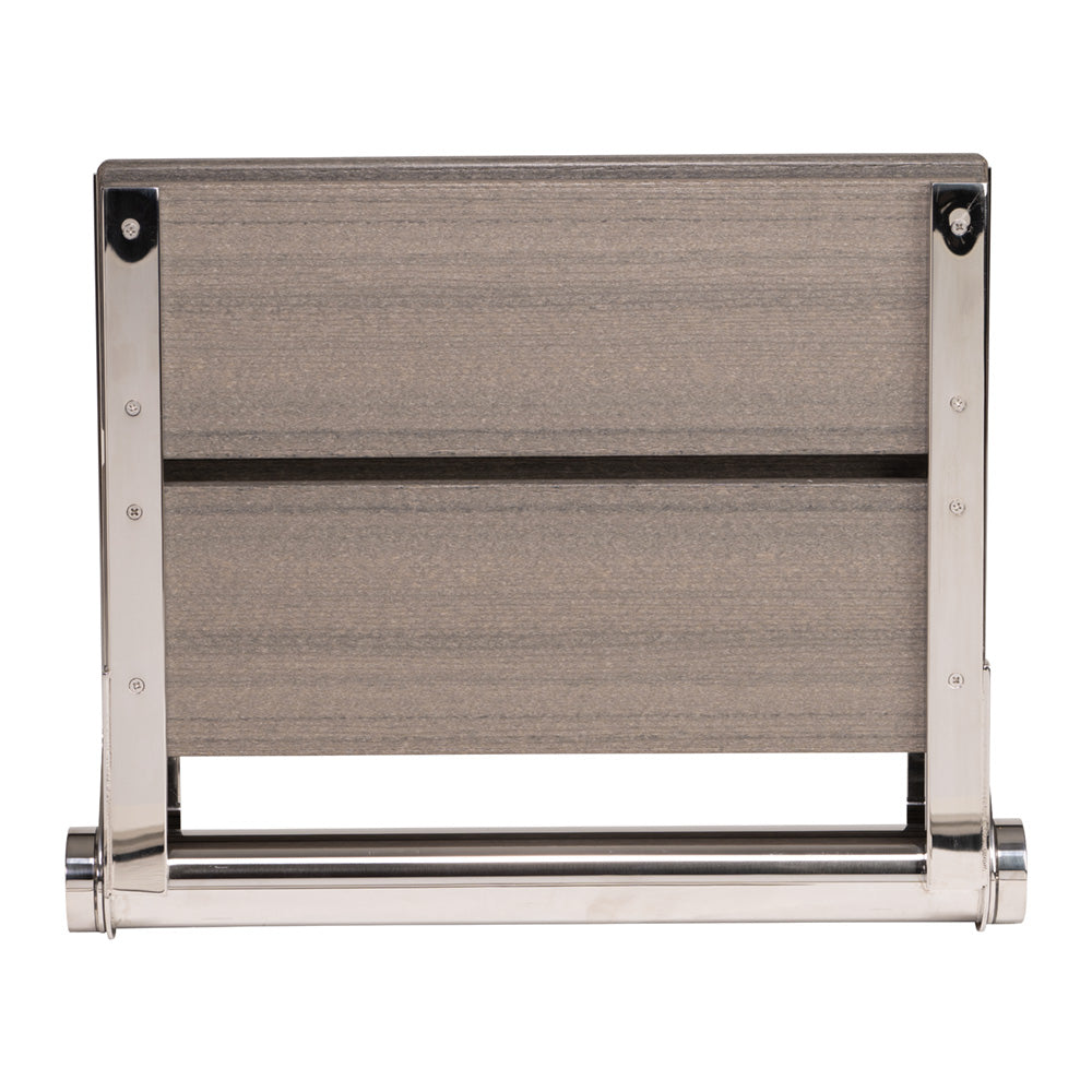 Bathcessories™ 18 inch Natural Wood Grain Composite Fold Down Shower Seat Collection