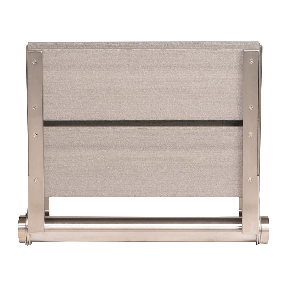 Bathcessories™ 18 inch Natural Wood Grain Composite Fold Down Shower Seat Collection