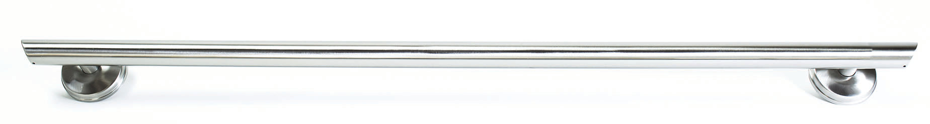 Grabcessories Decorative, ADA Compliant, 18 Gauge, SS 304, 48" End to End, 32"post to post, 1.25" Diameter with Angled Ends, Long Rubber Nubby Grip