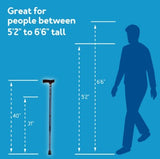 Adjustable Height Aluminum Walking Canes - A variety of colors
