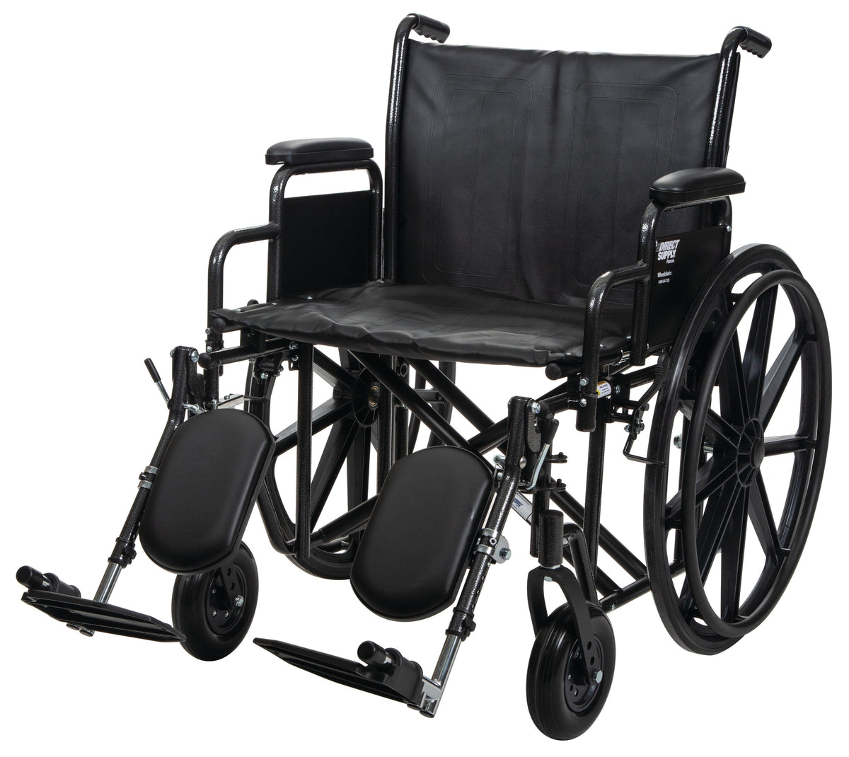 Panacea® Heavy-Duty Wheelchair, Vinyl - Seat Width: 20 in Seat Depth ...