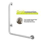 30 in. x 30 in. ADA Compliant L- Shaped Grab Bar in Satin Stainless Steel with Smooth Grip