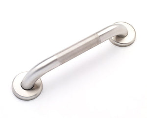 18 inch ADA Compliant Grab Bar Peened Grip 1 1/4 inch Diameter Twist Covers & Mounting Hardware Included