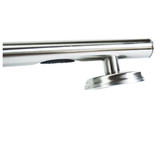 24 inch Straight Decorative Grab Bar with Capped Ends, Multiple Nubby Rubber Grips and FREE LiveSafe Anchors (2)