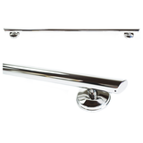 42 inch Straight Decorative Grab Bar w/Angled End Grips / FREE Anchors