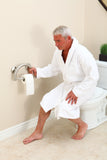 Grabcessories 2-in-1 Grab Bar Toilet Paper Holder wGrips & Hollow Wall Anchors