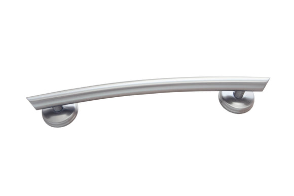 Grabcessories 16 inch Curved Contemporary Grab Bar w FREE Hollow Wall Anchors / Grips