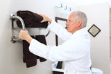 Grabcessories 3-in-1 Grab Bars w/ Towel Shelf & Hollow Wall Anchors